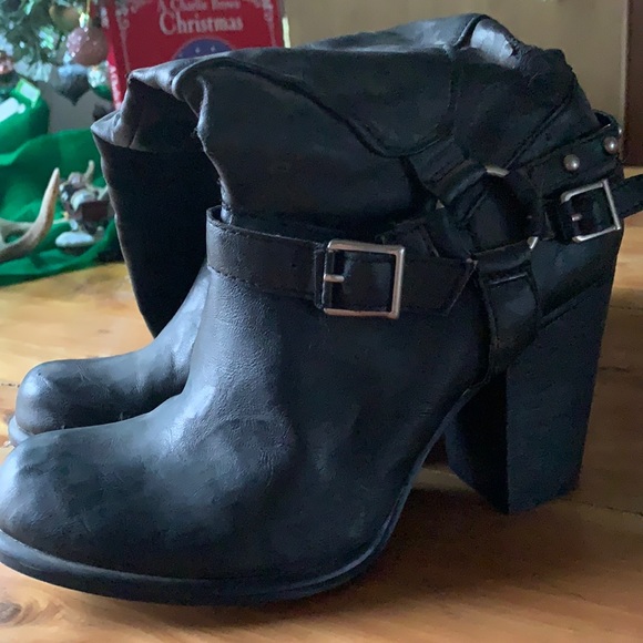 MIA Shoes - MIA Black high heel boots size 9
